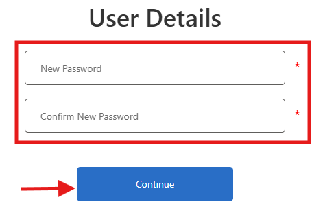 New Password confirmation